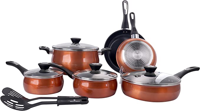 Paula Deen 17-Piece Red Non-Stick Cookware Set