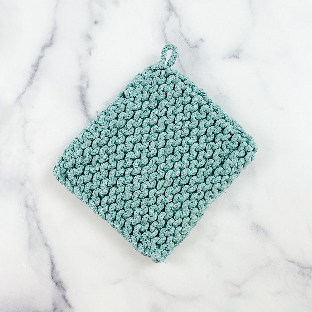 Tag Crochet Pot Holders - Teal – Ginger's of Corinth