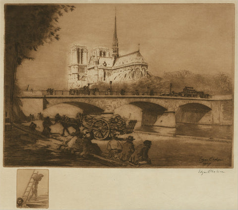 L'Abside de Notre-Dame de Paris par Edgar Chahine - The Apse of Notre-Dame
