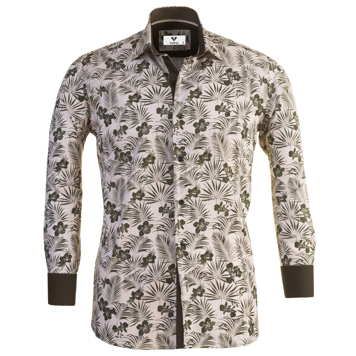 Floral Mens Slim Fit Designer Dress Shirt - tailored Cotton Shirts for ...
