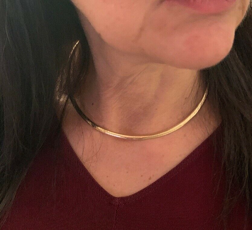 14k gold omega necklace