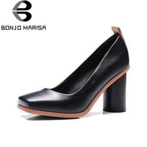 BONJOMARISA Top Quality Big Size 33-43 Fashion Women Sexy Pumps Cylindrical High Heels Platform Party Wedding Shoes Woman - Chirse Clothing Company 
