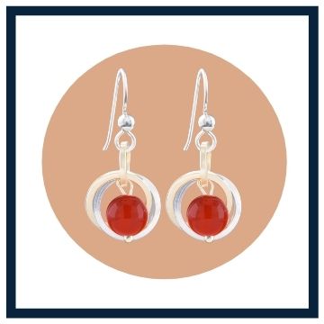 Gift for her Carnelian Gemstone Jewelry