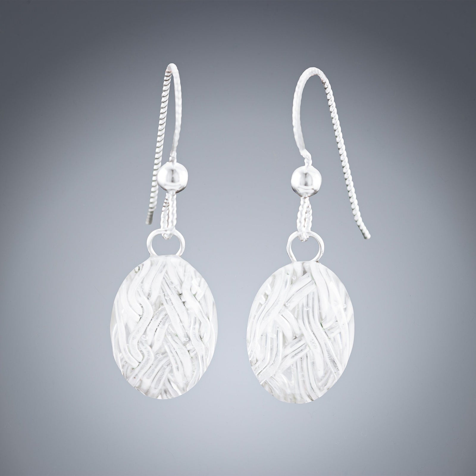 Silpada 'Just Imagine' Textured Oval Drop Earrings in Sterling Silver