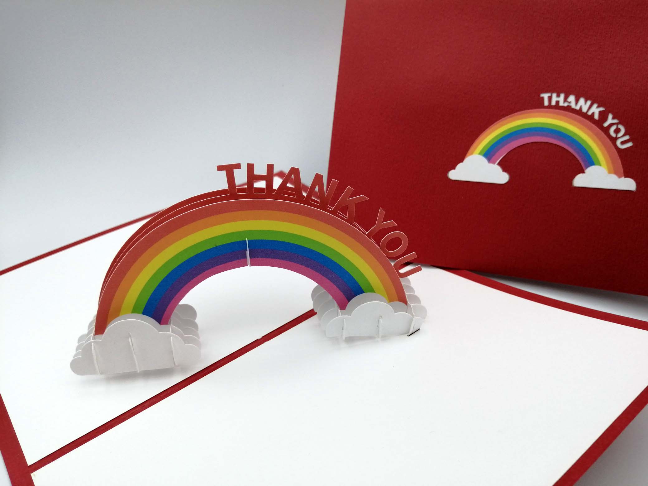 Thank You Rainbow Charity Card Paper Bear