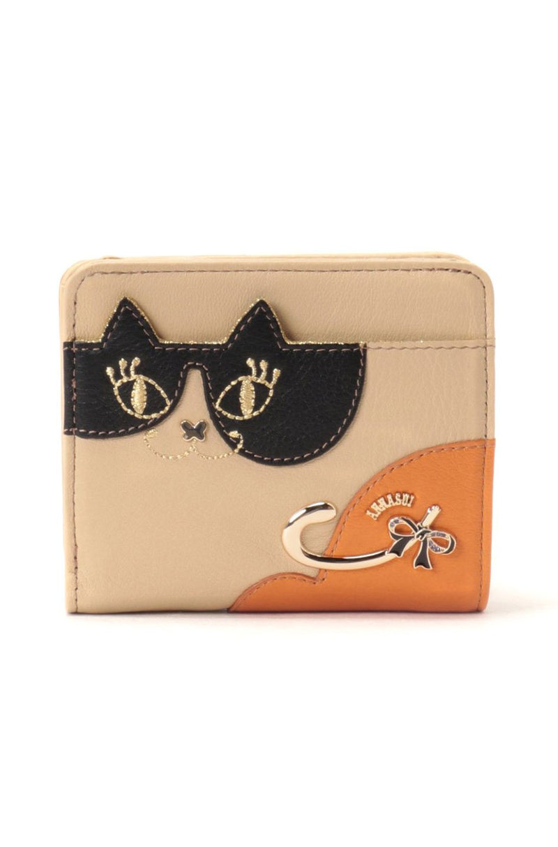 アナスイ Anna Sui 2つ折り 財布 新品 マイティティ メルティ 猫ネコ Wiper Co Ke