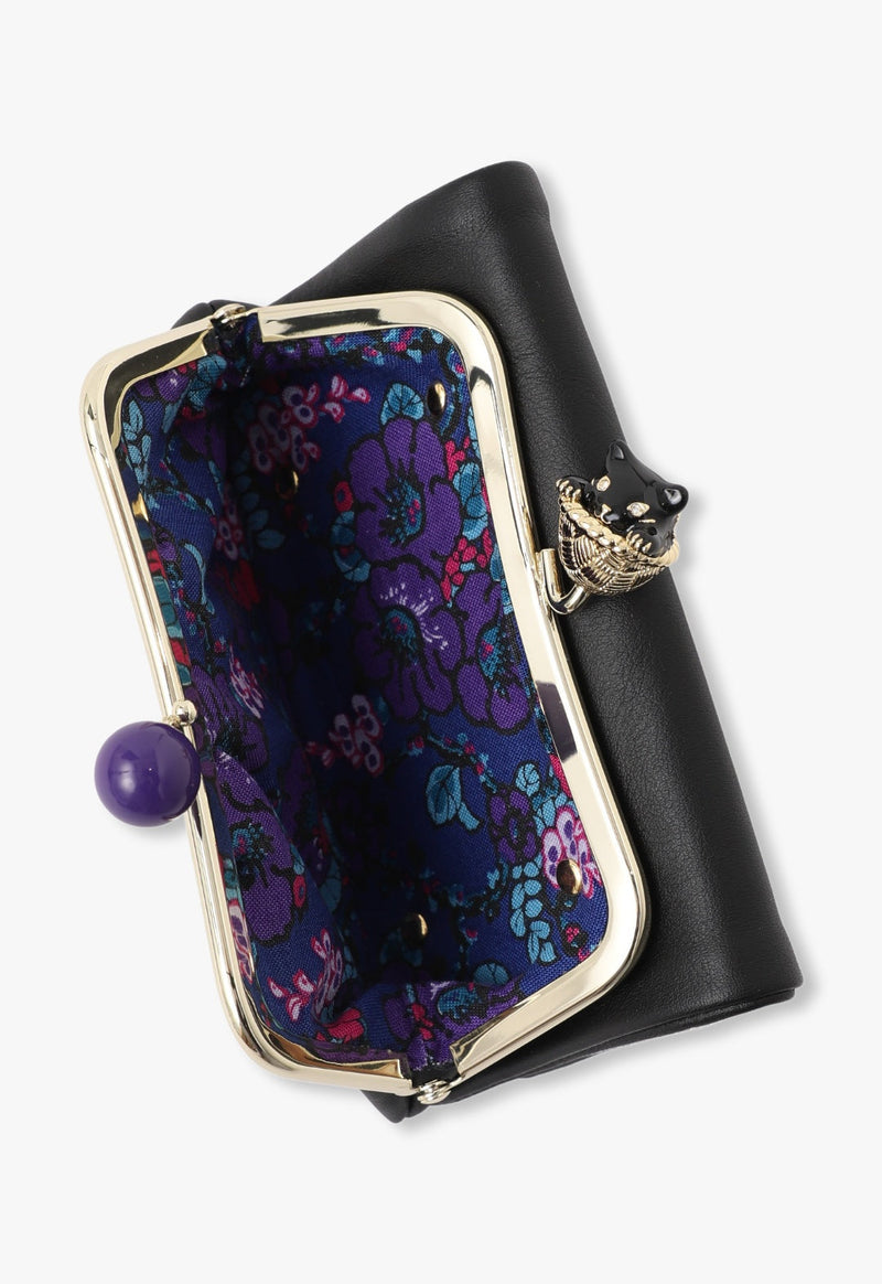 メカニカル ANNA SUI◆インザバスケット外口金二つ折り財布◆がま口新品未使用