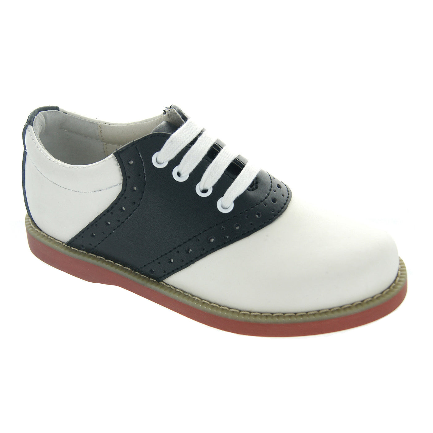 Young Ladies Black/White Oxford Shoes 