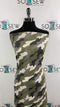Charcoal/Olive Camo - Poly Rayon Spandex French Terry - By the yard