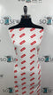 READY CUT: 2YD White/Red "Super" Cotton Jersey :RC714