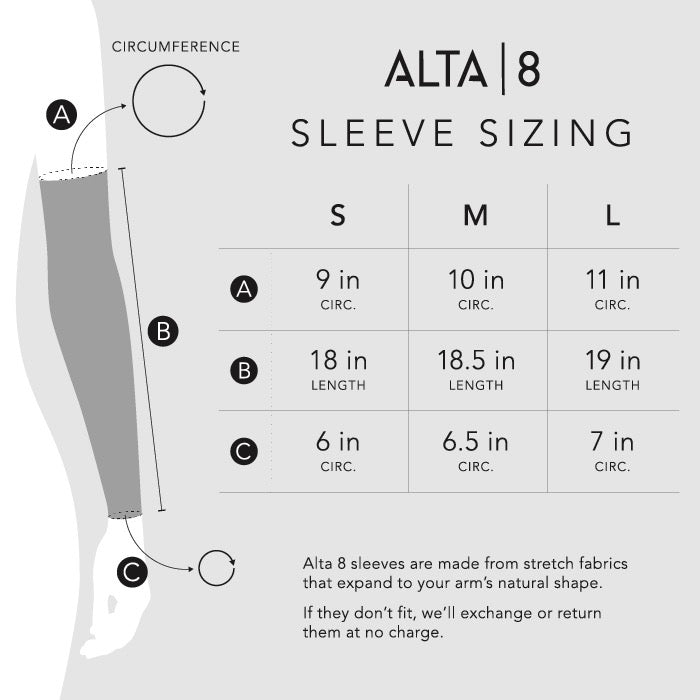 Alta 8 Size Chart