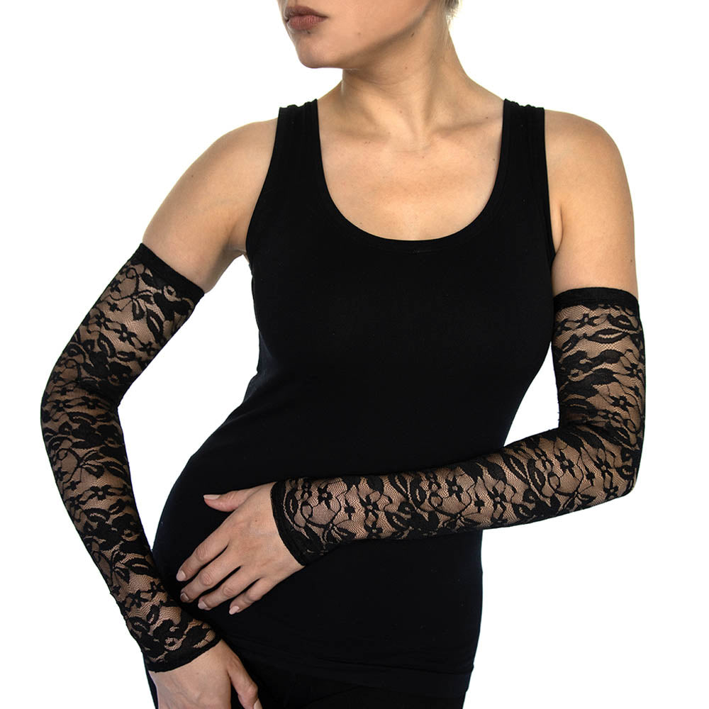Black Crushed Velvet Arm Sleeves - Alta 8