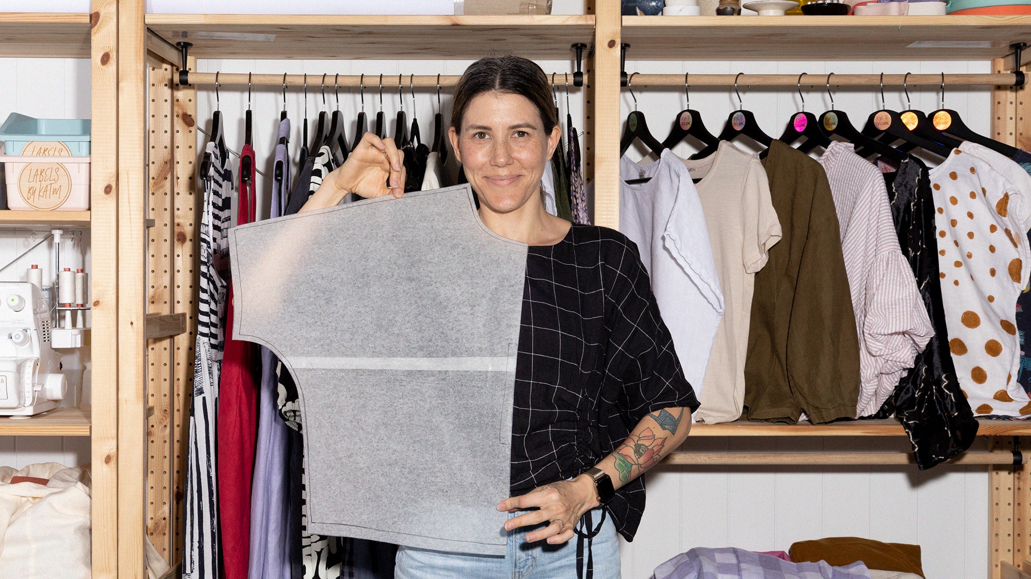 Kylie Brule makes boxy top from Atelier to Nani Iro pattern book