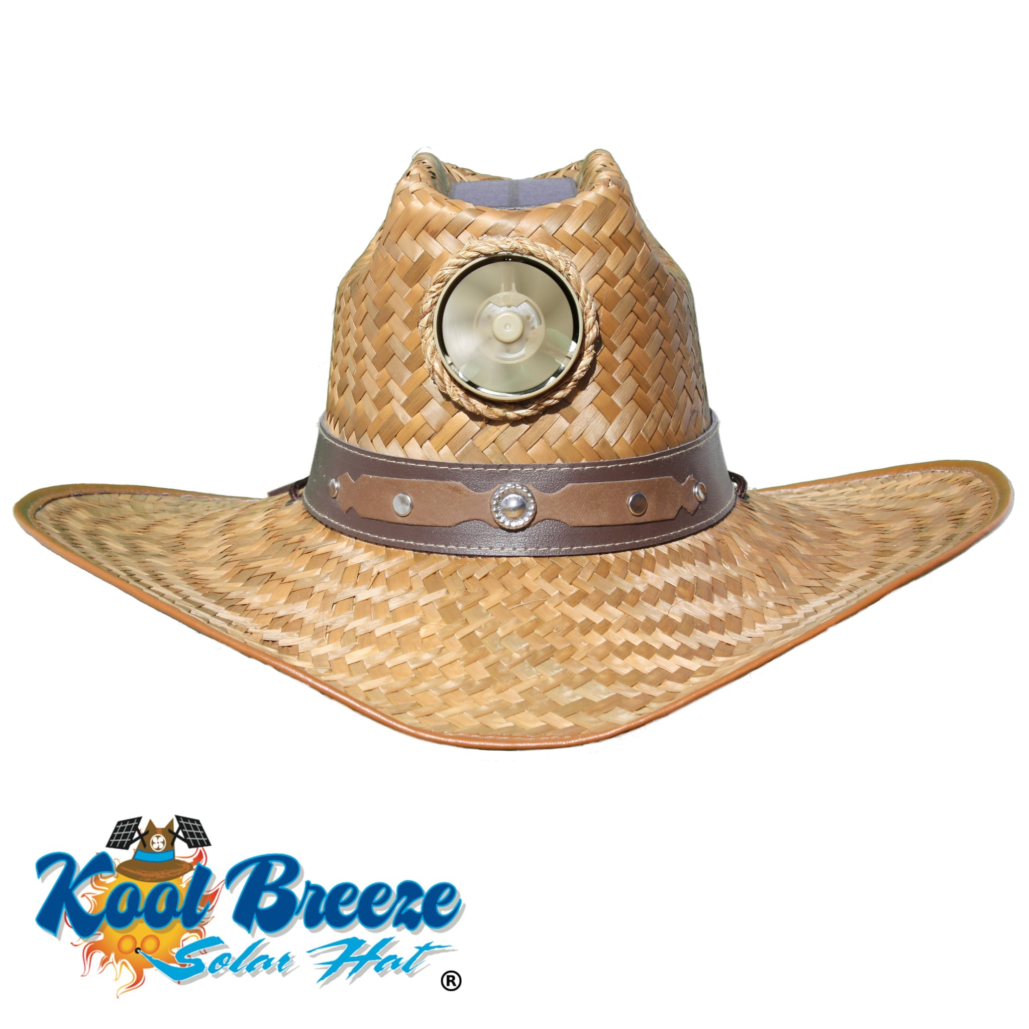 Mens Cowboy Solar Straw Hat W Band Kool Breeze Solar Hats