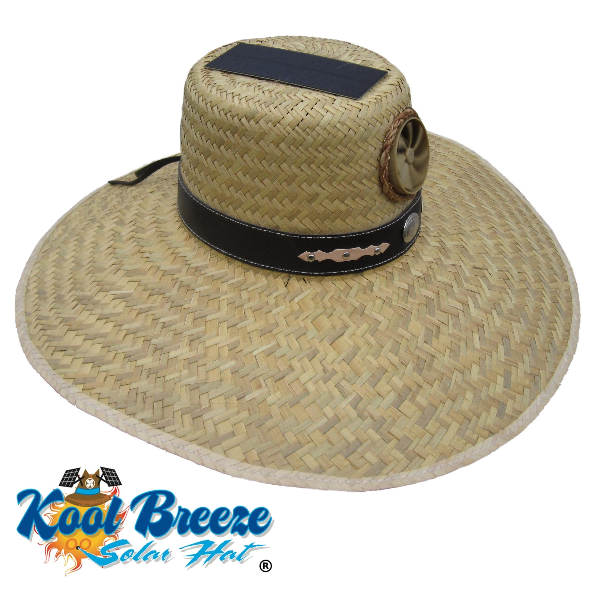 kool breeze solar cooling straw hat