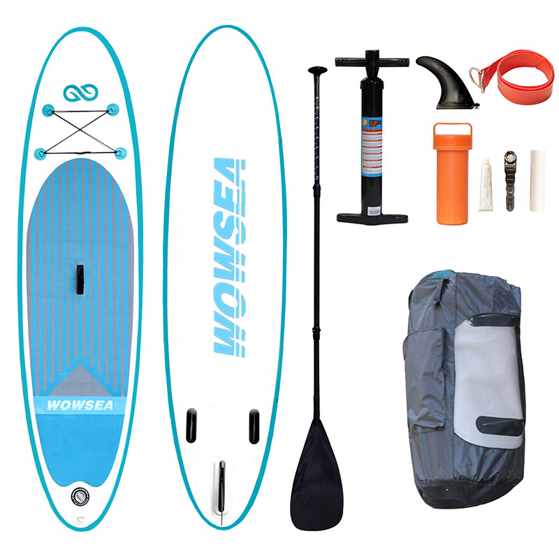 a set of paddleboard equipment