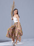 Draped Eirene Asymmetric Skirt Set - Auruhfy India
