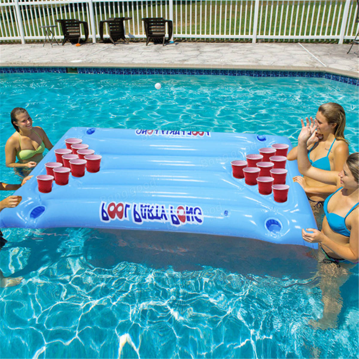 inflatable pool beer pong