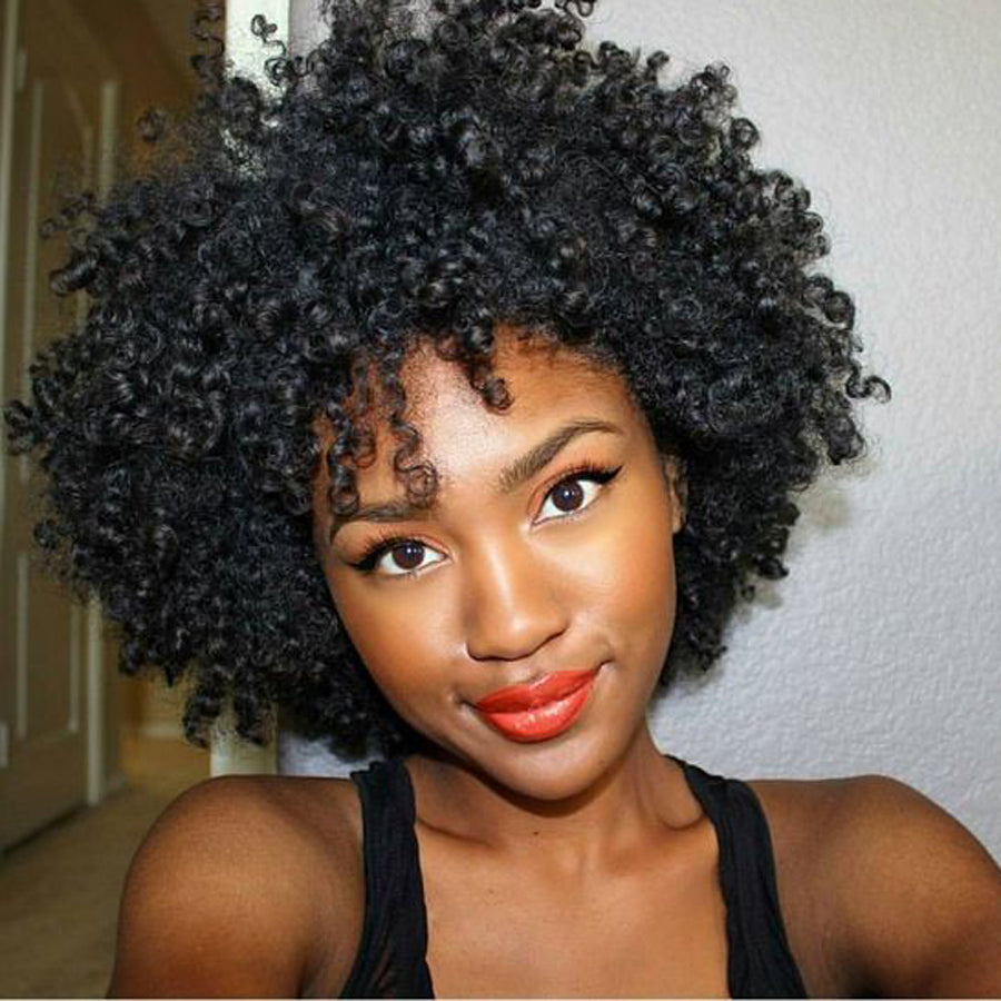 Afro Kinky Curly 360 Lace Front Wig Human Hair For Black Women Uk 