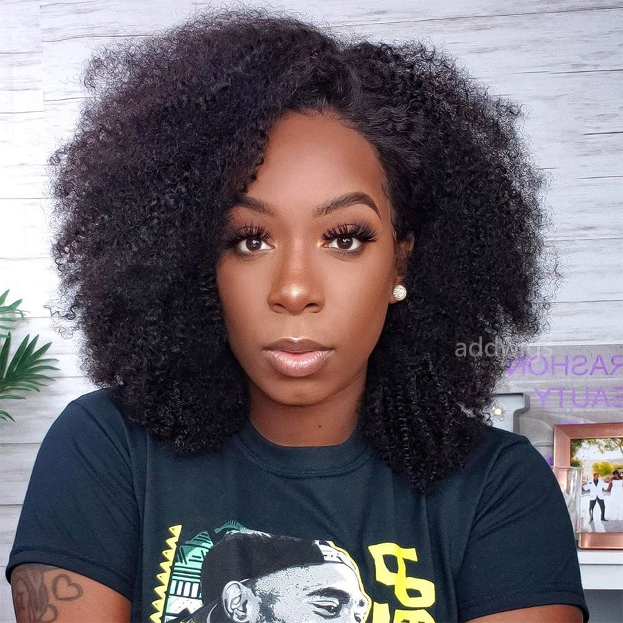 Afro Kinky Curly Lace Front Wig 100 Real Human Hair For Black Women Uk 