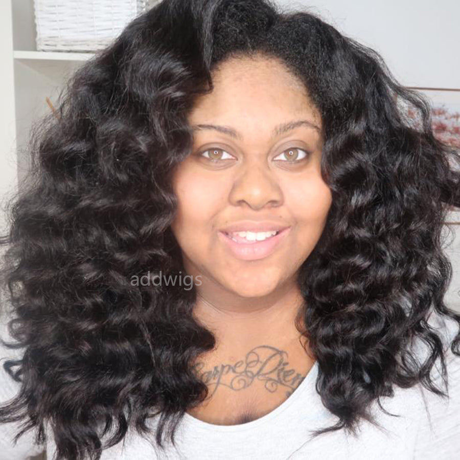 4 Bundles With Lace Frontal Malaysian Human Hair Kinky