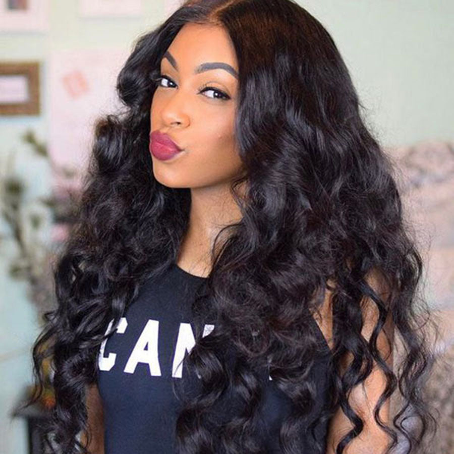 Natural Wavy 13 6 Inches Deep Parting Lace Front Wigs For Black Women Uk