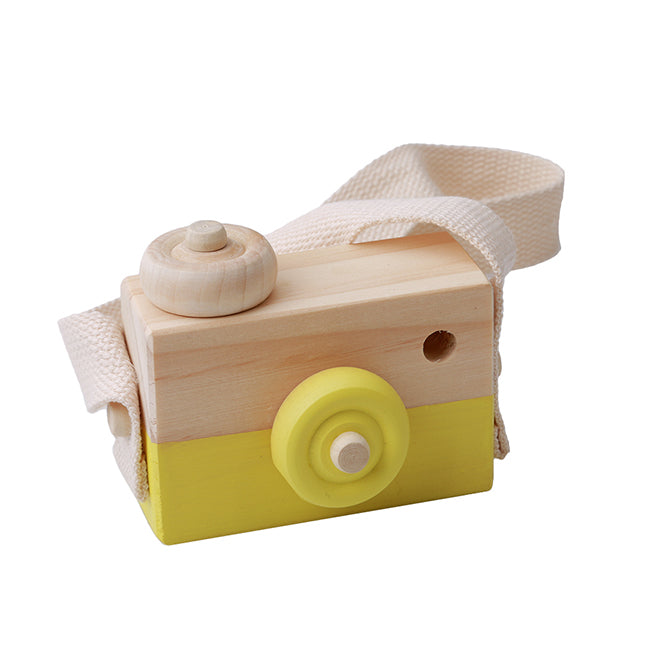 wooden baby camera