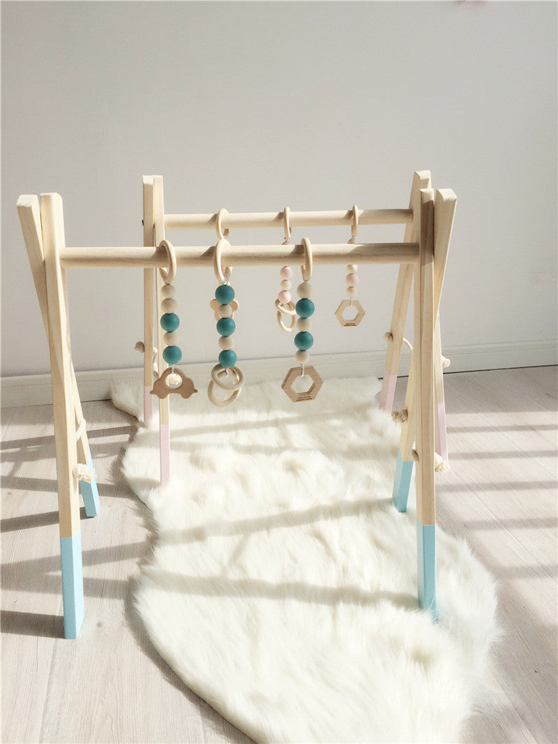 wooden baby gym frame