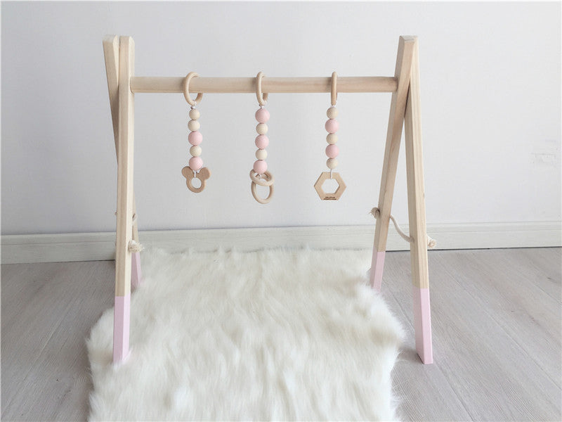 wooden baby gym