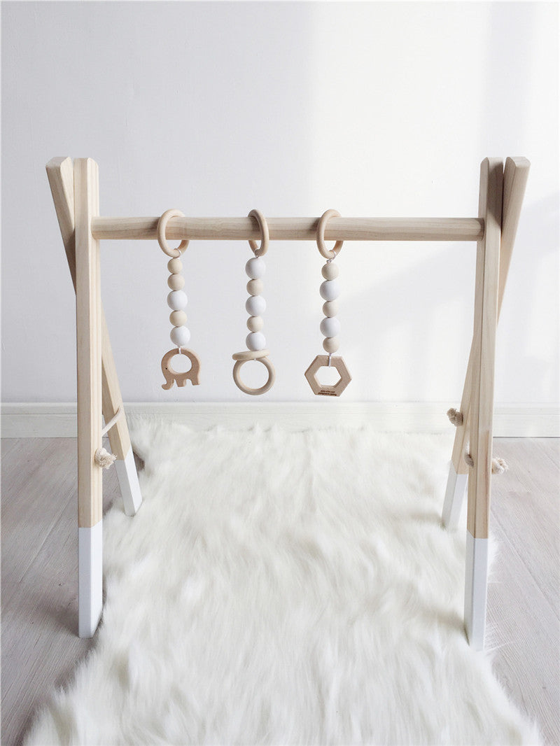 wooden baby gym frame