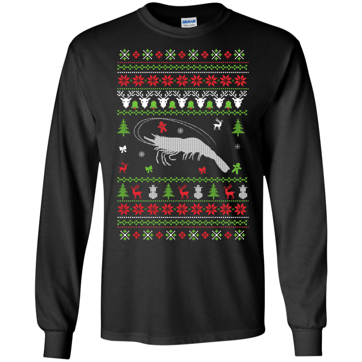 Christmas Ugly Sweater Shrimp Sweater Hoodies Sweatshirts - Teebubbles