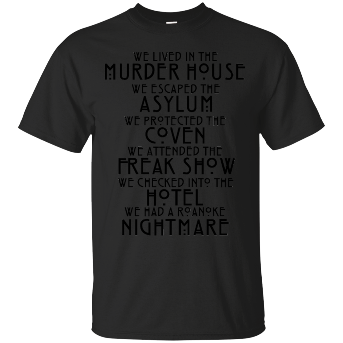 American Horror Story Shirts Murder House Asylum Coven Freak Nightmare ...