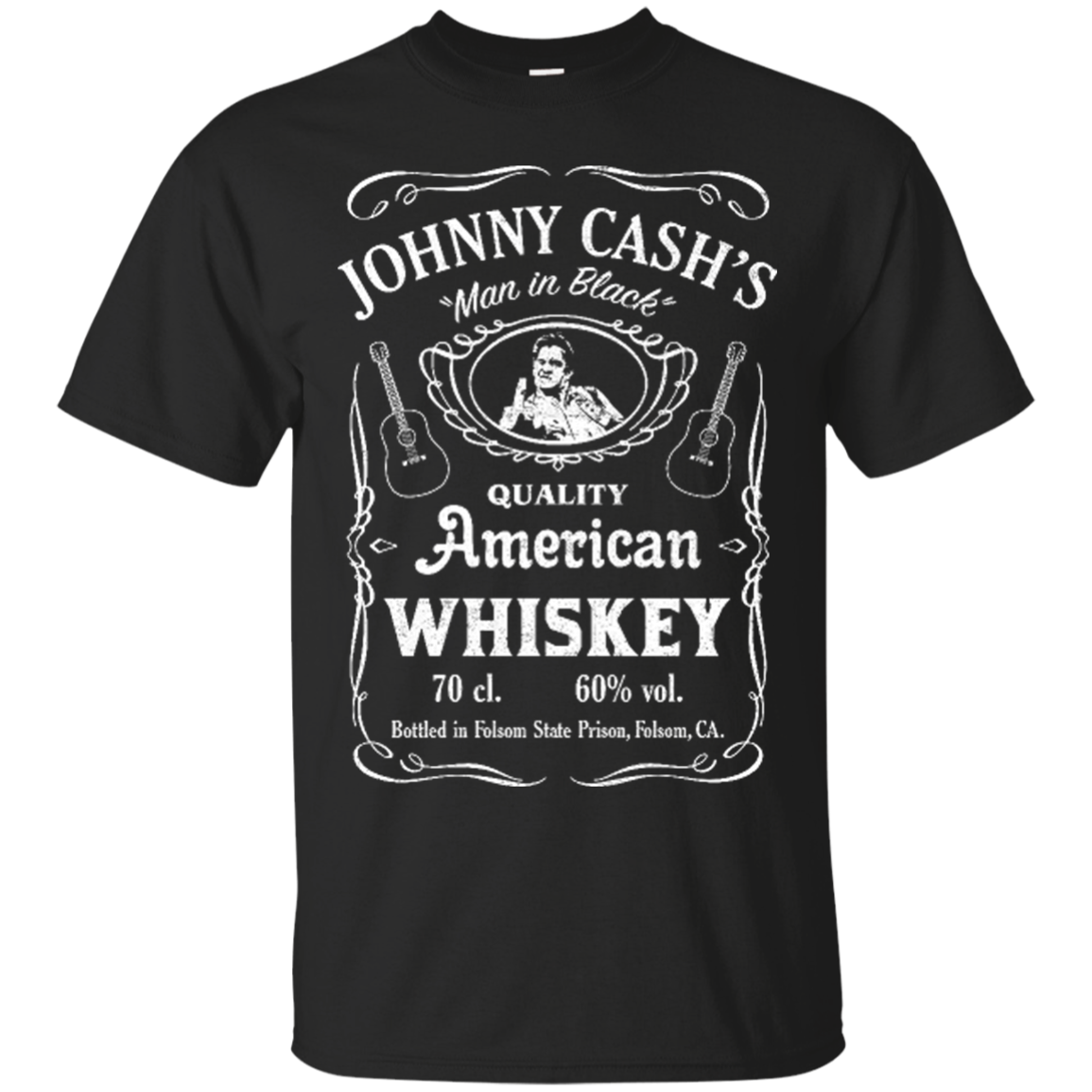 Johnny Cash Whiskey Shirts Man In Black Quality American T shirts ...
