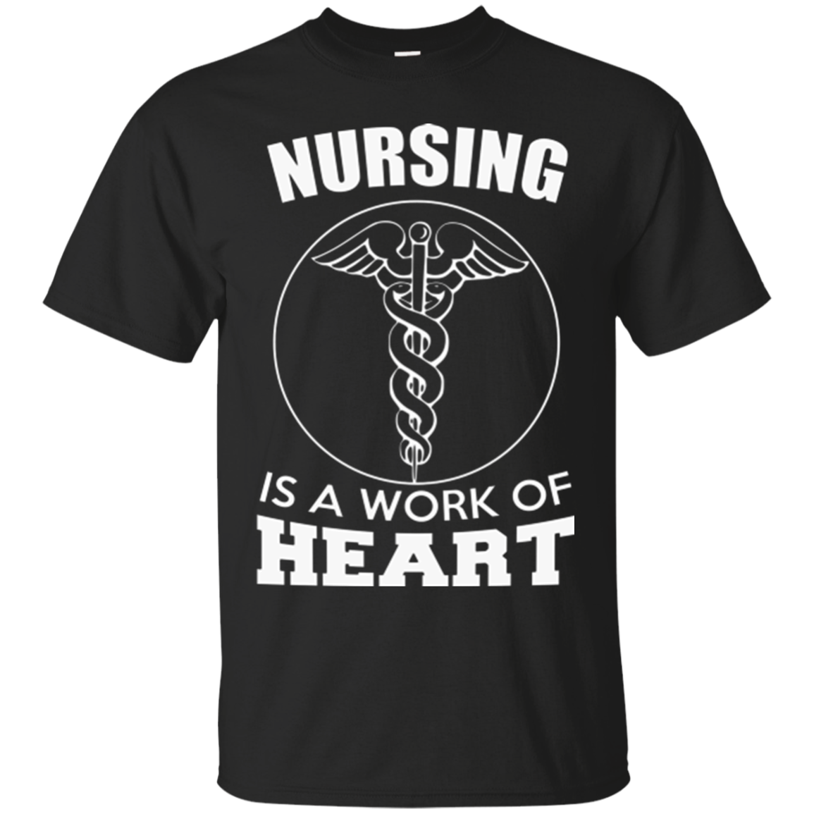 Nurse Shirts NURSING IS A WORK OF HEART Hoodies Sweatshirts - Teebubbles