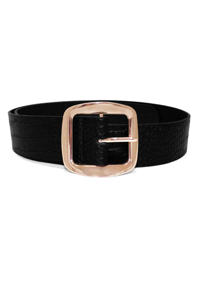 Black Chunky Boyfriend Belt – AX Paris