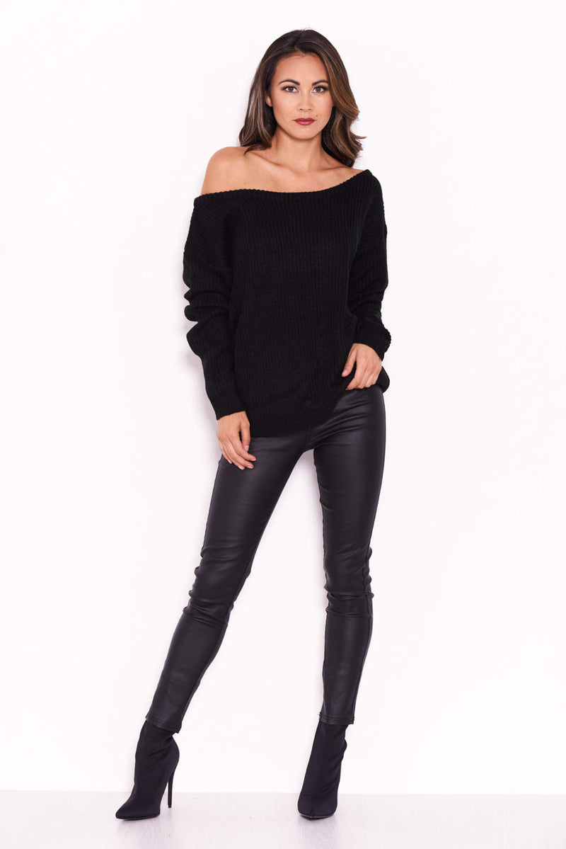 Black Cosy Jumper – AX Paris