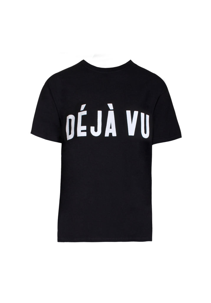 Black Deja Vu Slogan T-Shirt – AX Paris