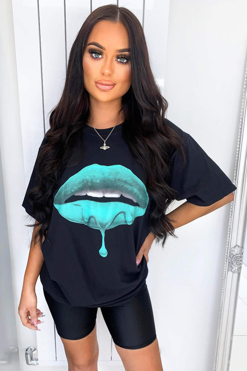 ax paris lips t shirt