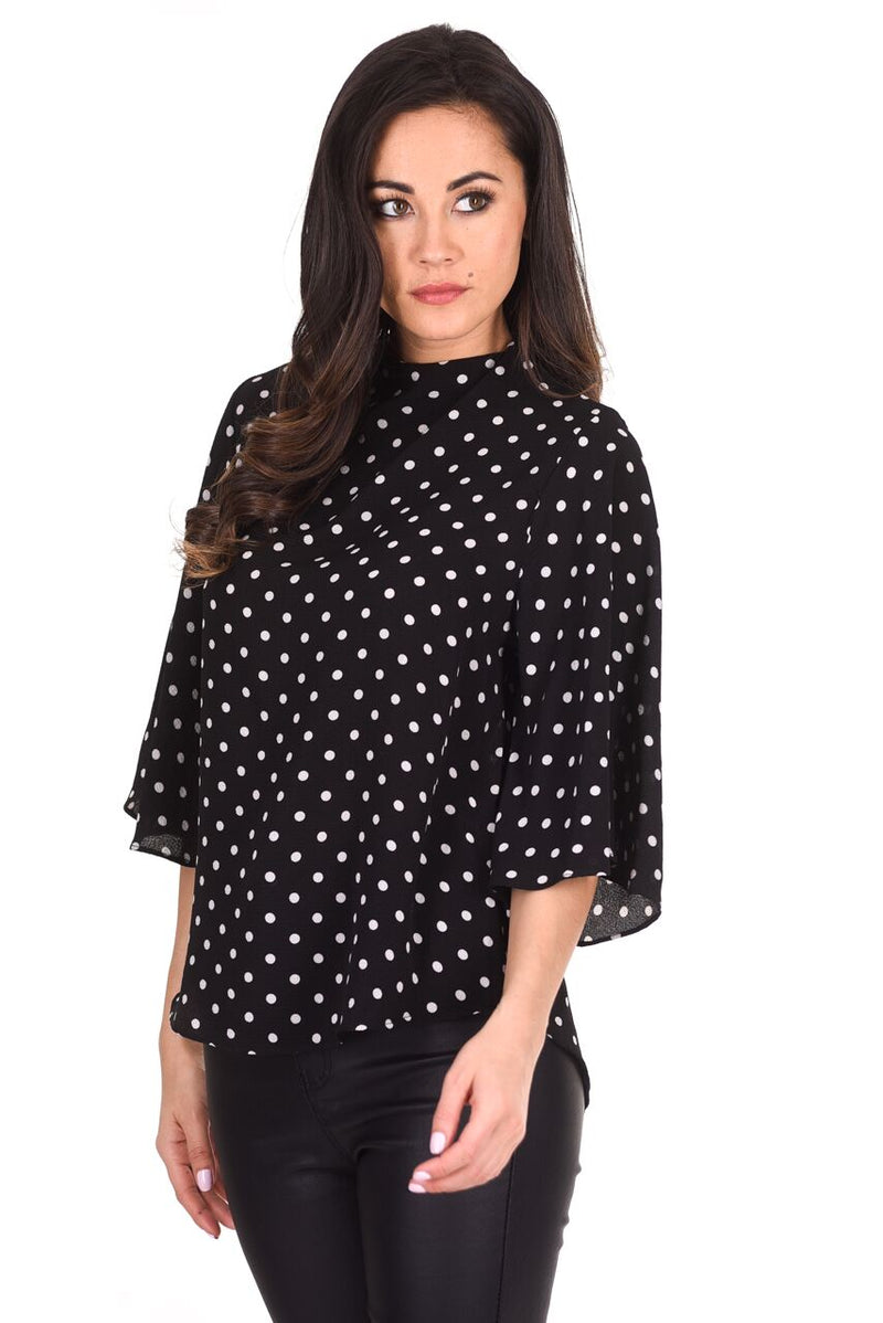 Black Polka Dot Top – AX Paris