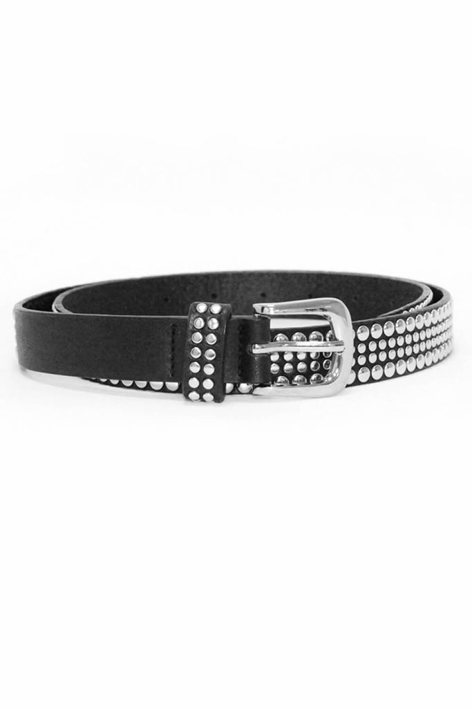 Black Studded Belt – AX Paris