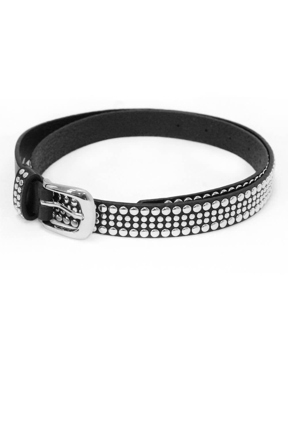 Black Studded Belt – AX Paris