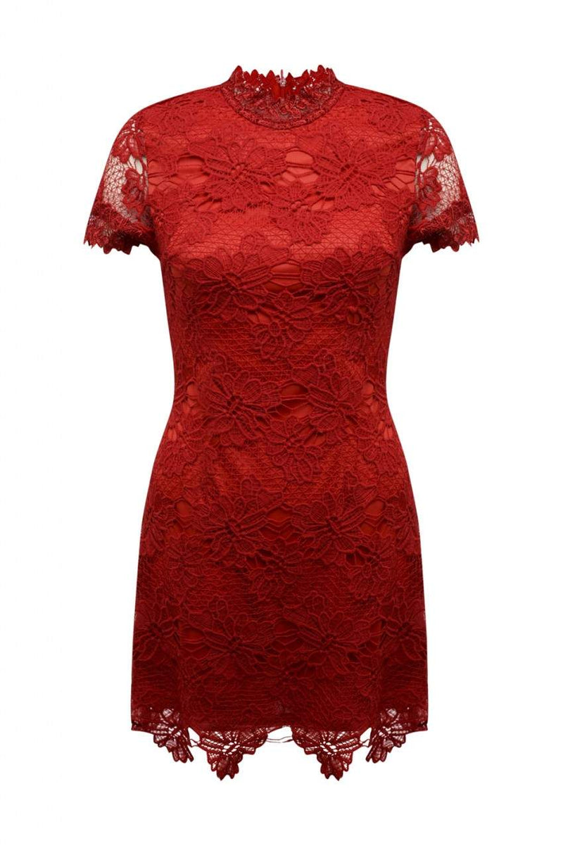 ax paris red crochet dress