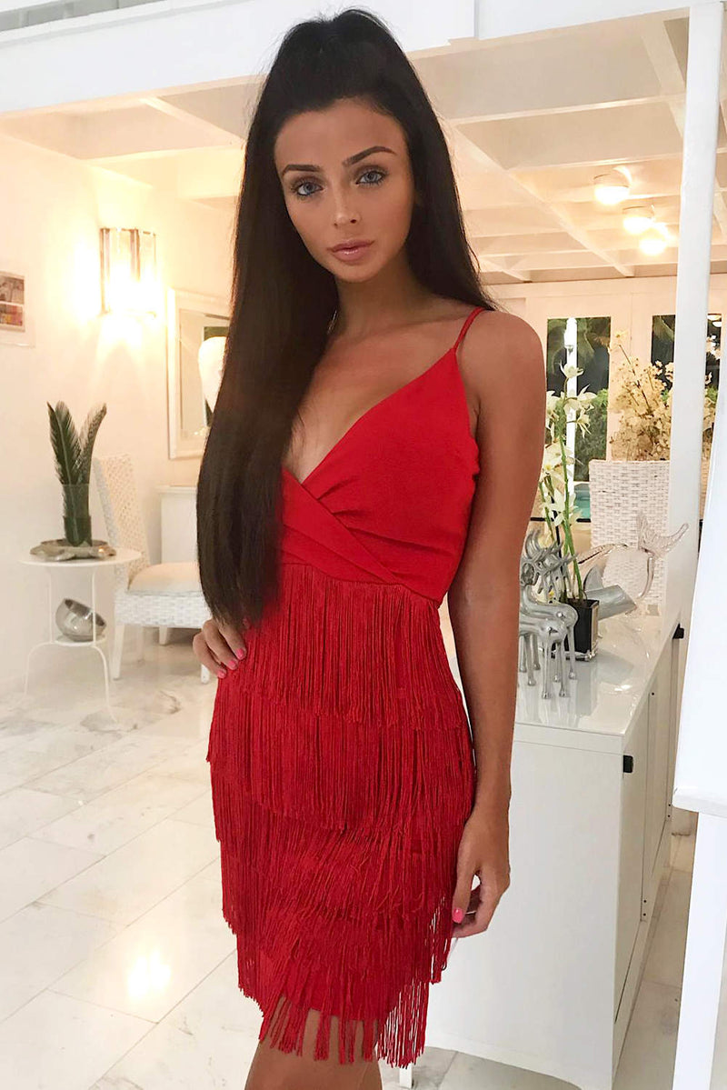 red tassel dress uk