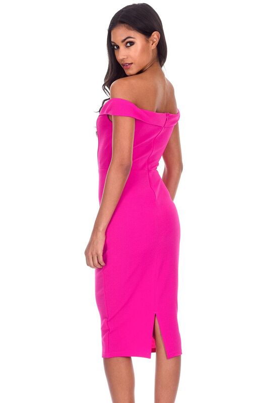 fuschia pink bodycon dress