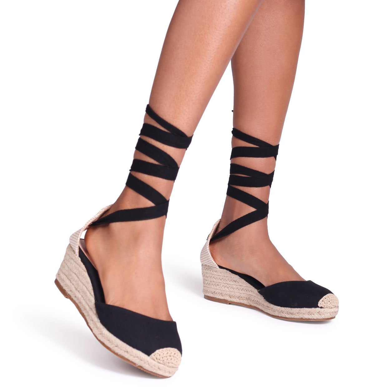 All Black Canvas Closed Toe Espadrille 