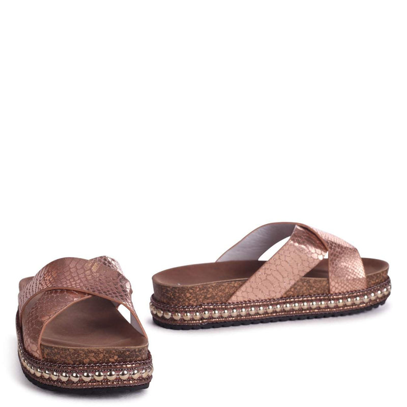 oasis rose gold sandals