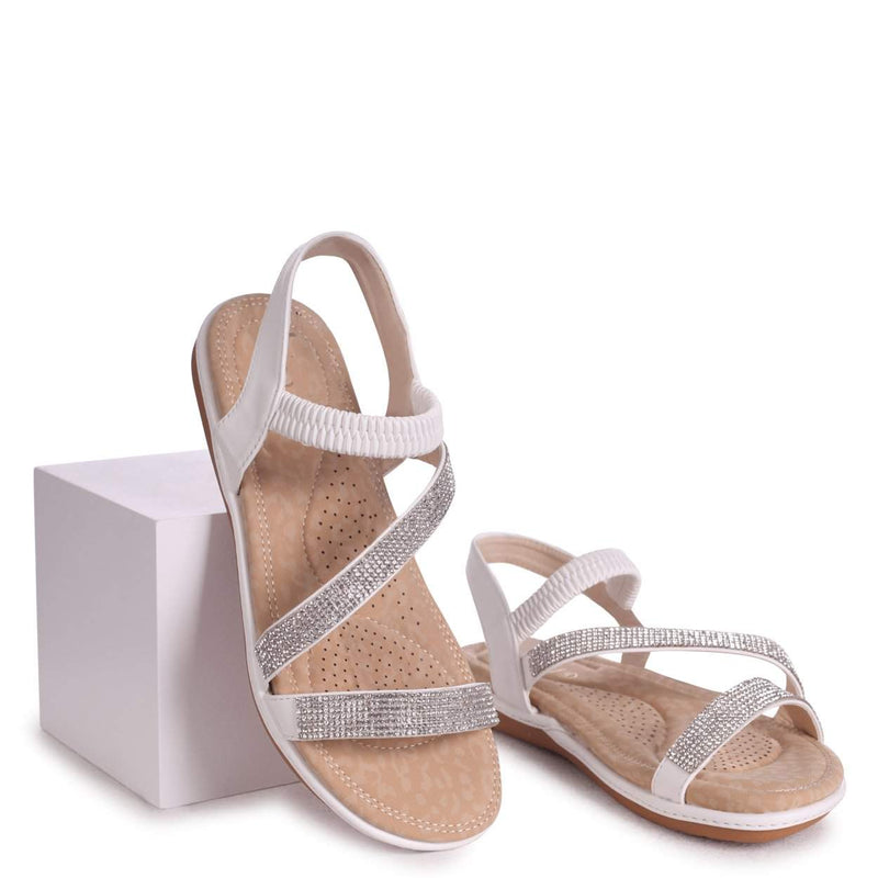 White Sandal With Padded Footbed \u0026amp 