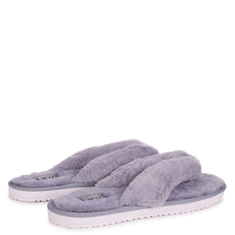 fluffy toe post slippers