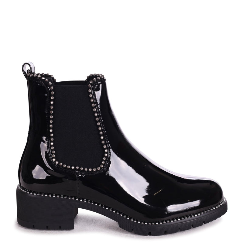 Black Patent Classic Chelsea Boot With 