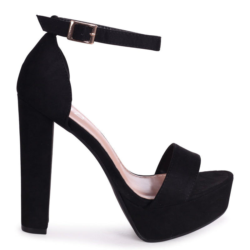 barely there block heels black
